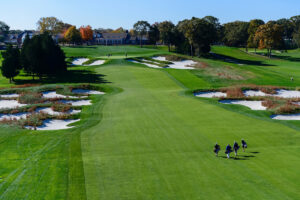 A virtual golf course simulating the Bethpage Black course.